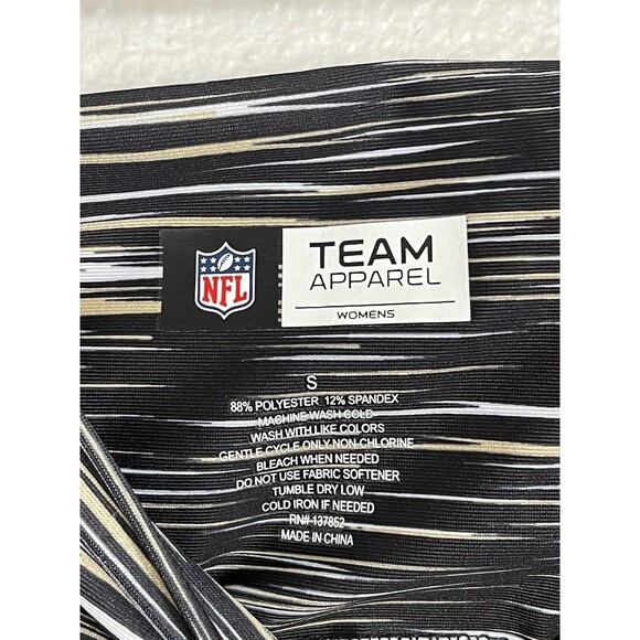 NWT New Orleans Saints Women's Space Dye Leggings Size Small S Black Gold - Picture 5 of 9